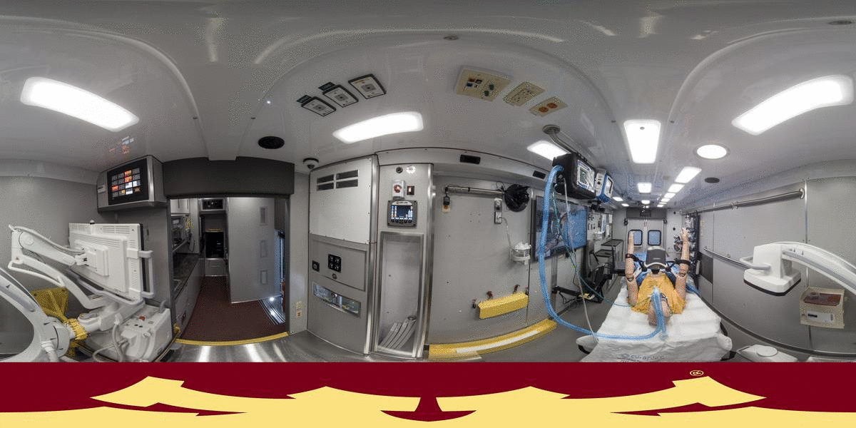 Inside of the U of M Minnesota Mobile Resuscitation Consortium truck