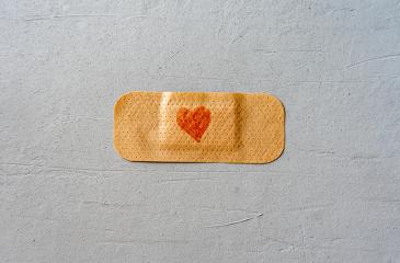 Band aid with heart