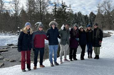 group of students at Itasca Ecohealth IPE Experience February 2023