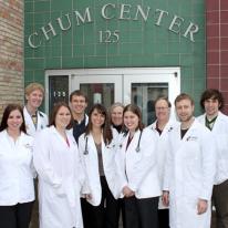 Students in front of CHUM CENTER