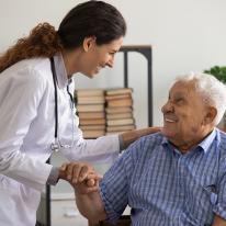 provider with older adult patient