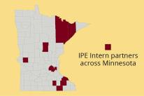 IPE Intern Partners Across Minnesota Map of Minnesota